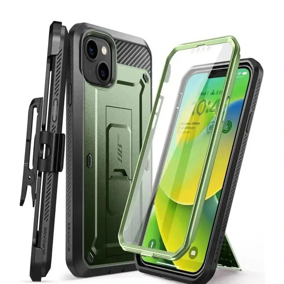 Heavy Duty Case For iPhone 14 Plus 6.7" Kickstand Holster Screen Protector UBPro - Picture 3 of 10
